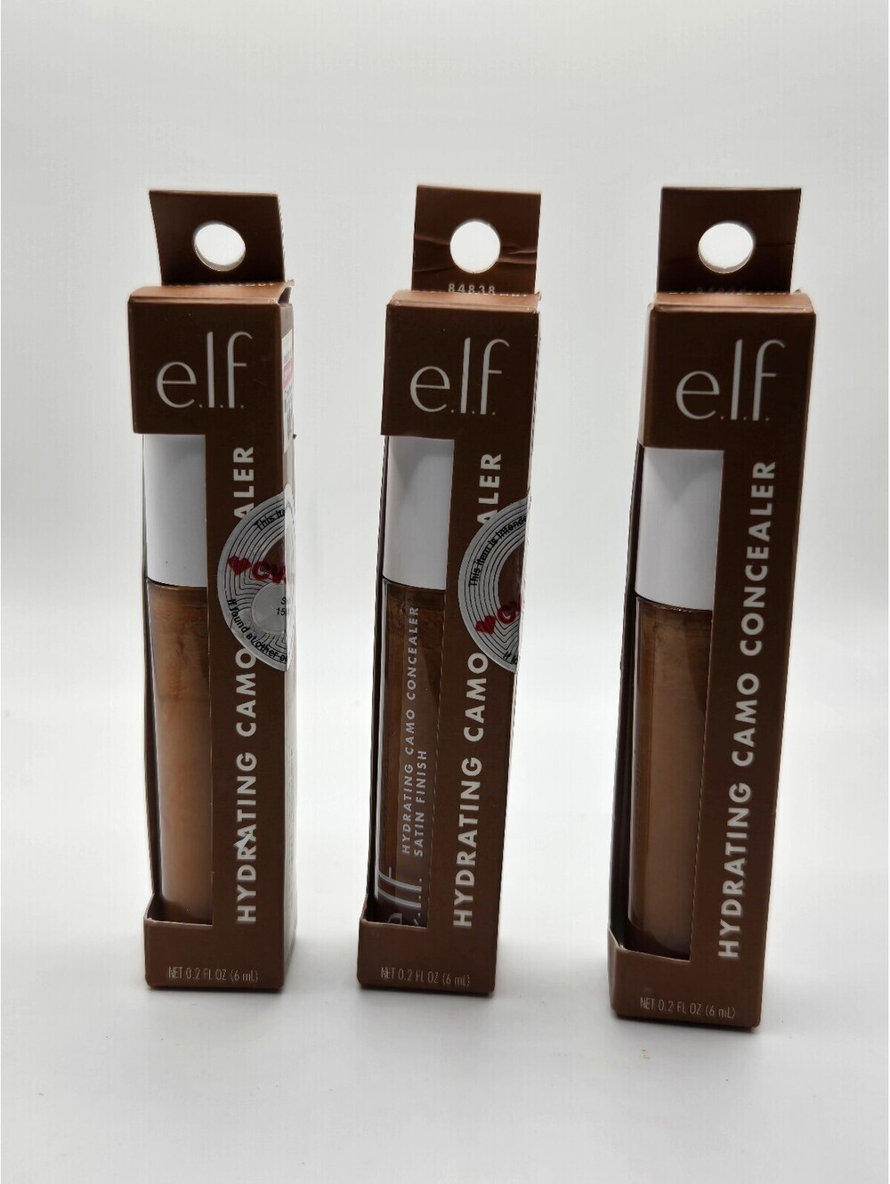 e.l.f. Hydrating Camo Concealer - Deep Chestnut, 0.23 fl oz (3 Pack)